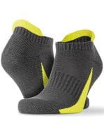 Sneaker Sports Socks (3 Pair Pack) Grey / Lime