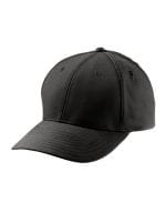 6-Panel Polyester Peach Cap Black