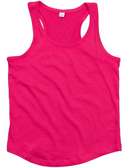 Girls Racerback Tank Vest Fuchsia