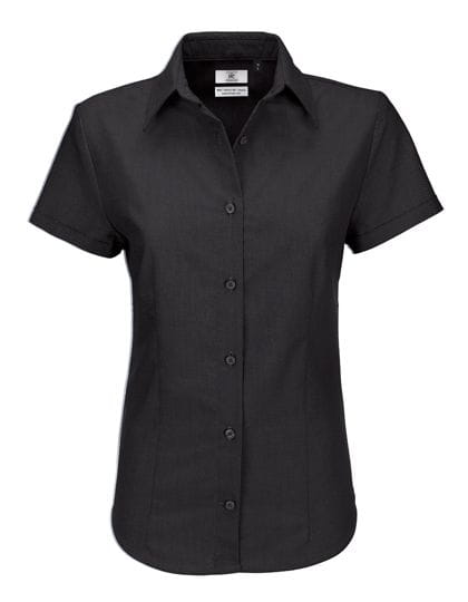 Oxford Shirt Short Sleeve / Women Black