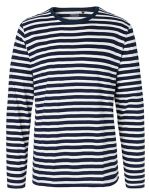 White - Navy (Striped)