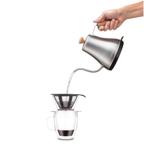 POUR OVER. Kaffeefilter und Isolierbecher Transparent