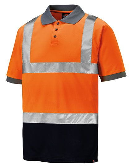 High Visible T/T Polo & Tape Orange / Navy