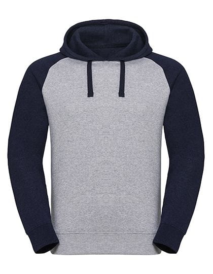 Authentic Hooded Baseball Sweat Light Oxford (Heather) / Indigo Melange