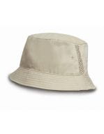 Deluxe Washed Cotton Bucket Hat with Side Mesh Panels Natural Deluxe Washed Cotton Bucket Hat with Side Mesh Panels Natural