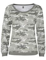Malone Woman Sweatshirt Camouflage Grey 233