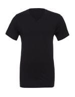 Unisex Jersey Short Sleeve V-Neck Tee Black