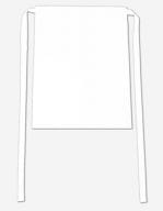 Bistroschürze Roma 50 x 78 cm White