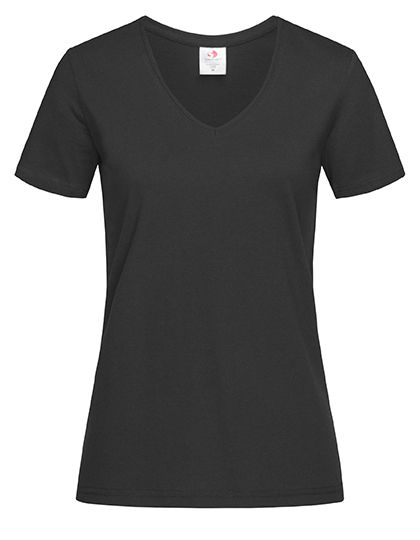 Classic-T V-Neck Women Black Opal