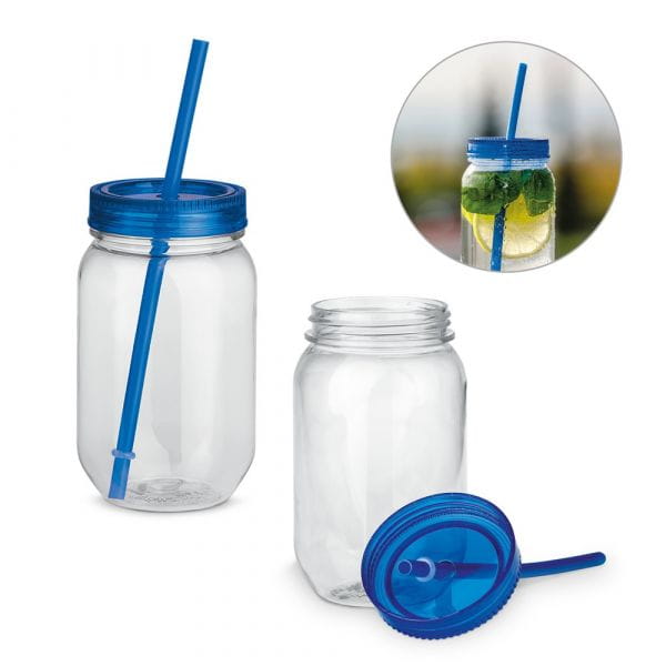 STRAW. Becher mit Strohhalm 550 ml