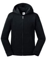 Kids Authentic Zipped Hooded Sweat Black