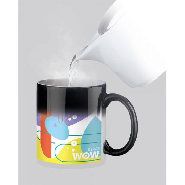 WOW. Tasse aus Keramik 350 ml Schwarz