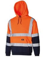 Two Tone High Visible Hoody Orange / Navy