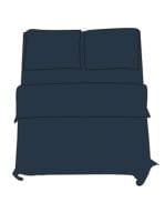 Pillow Case - 80 x 80 cm Dark Blue Pillow Case - 80 x 80 cm Dark Blue