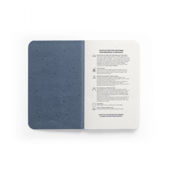 COFFEEPAD SOFT. A6 Notizbuch Blau