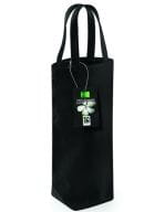 Fairtrade Cotton Bottle Bag Black