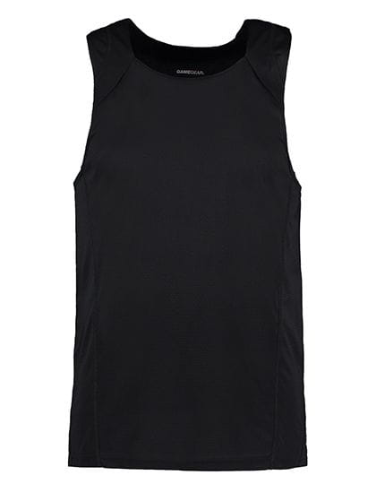 Mens Regular Fit Sports Vest Black / Black