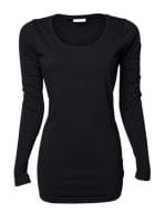 Womens Fashion Stretch Long Sleeve Extra Lenght Black