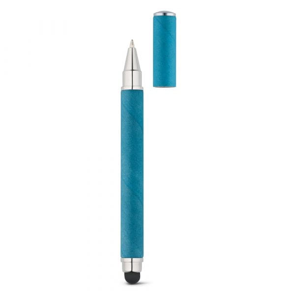 PAPYRUS. Kugelschreiber aus Kraftpapier und ABS Hellblau