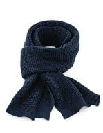 Classic Waffle Knit Scarf French Navy