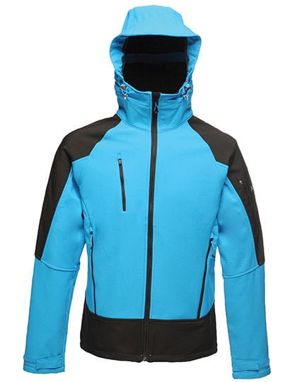 X-Pro Powergrid Hooded Softshell Jacket Methyl Blue / Black