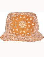 Bandana Print Bucket Hat Orange / White