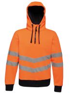 Hi-Vis Pro Overhead Extol Stretch Hoodie Orange / Navy