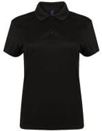 Ladies´ Slim Fit Stretch Polo Shirt + Wicking Finish Black