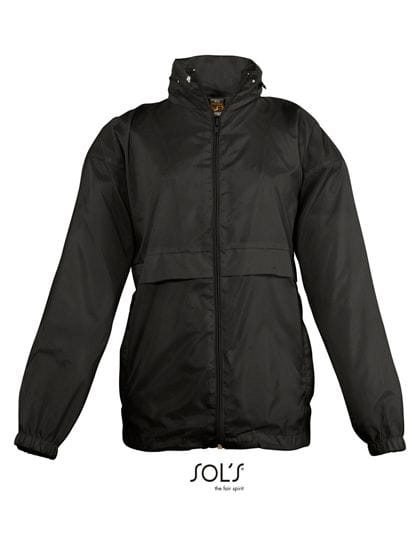 Kids` Windbreaker Surf Black