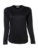 Womens Long Sleeve Interlock Tee Black