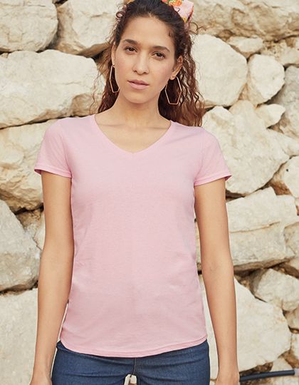 Ladies Valueweight V Neck T