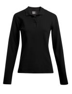 Women`s Heavy Polo Longsleeve Black