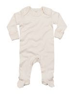 Baby Organic Sleepsuit with Scratch Mitts Organic Natural