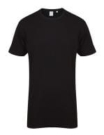 Men`s Longline T-Shirt With Dipped Hem Black