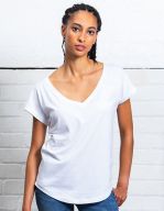 Women`s Loose Fit V Neck T