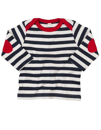 Baby Stripy Long Sleeve T Navy / Washed White / Red