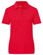 Ladies` Slub Polo Red