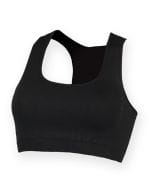 Women`s Work Out Cropped Top Black
