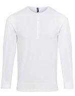 Mens Long-John Roll Sleeve Tee White