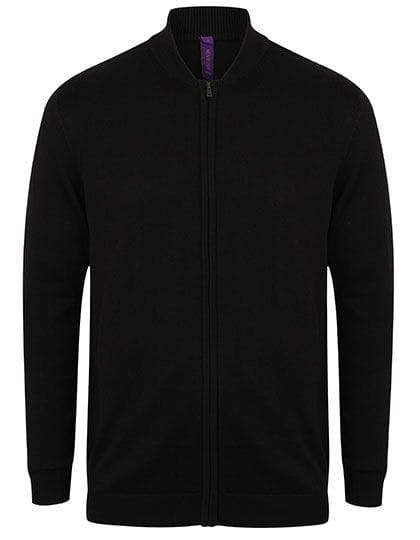 Unisex Zip Through Cardigan Black