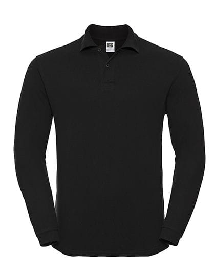 Long Sleeve Classic Cotton Polo Black
