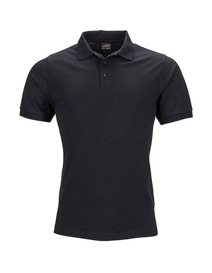 Men`s Elastic Polo Piqué Black