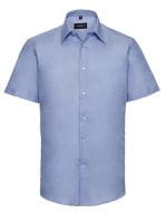 Men`s Short Sleeve Tailored Oxford Shirt Oxford Blue