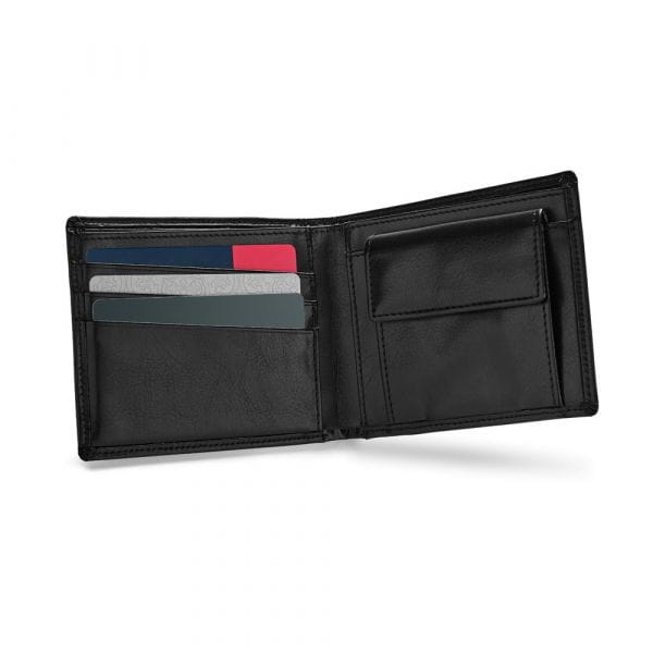 AFFLECK. Geldbörse aus Leder mit RFID Schwarz