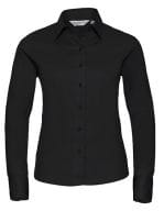 Ladies` Long Sleeve Classic Twill Shirt Black