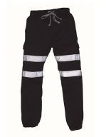 Hi Vis Jogging Bottoms Black