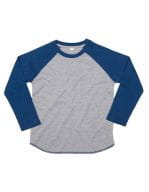 Kids` Superstar Baseball T Heather Grey Melange / Swiss Navy