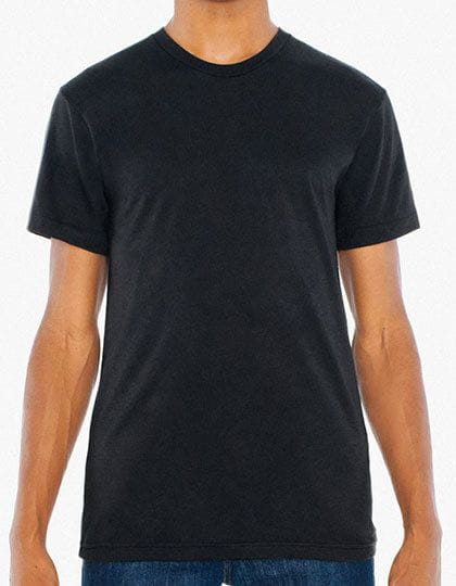 Unisex Poly-Cotton Short Sleeve Crew Neck T-Shirt Black