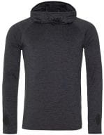 Men`s Cool Cowl Neck Top Black Slate Melange