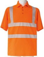 Hi-Viz Broken Reflective Polo Shirt EN ISO 20471 Signal Orange